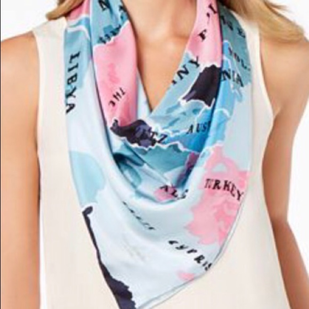 Kate Spade Going Places Silk Scarf